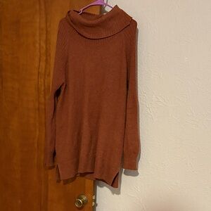Time and Tru Women's Cowl Neck Rust Tunic